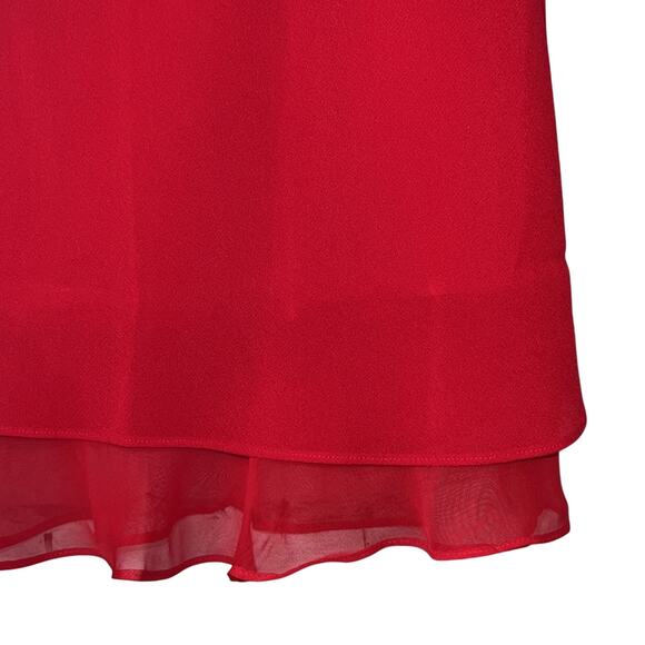 Studio C. Ladies Sleeveless Red Dress w/ Ruffle Accents, Size 6 - Picture 4 of 4